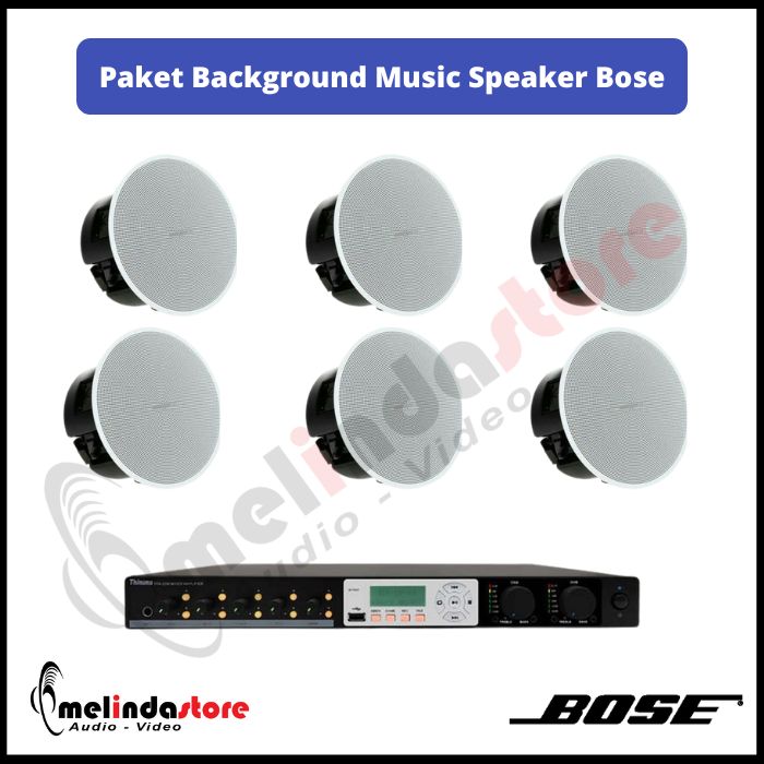 Paket Background Music Indoor Speaker Ceiling Bose DM2C | 6 Speaker